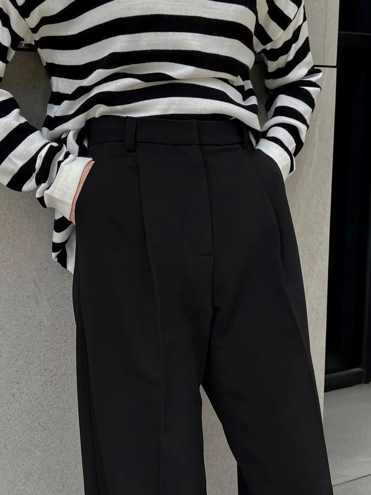 Nele® | Must-have High-Waist Wide Leg Black Pants