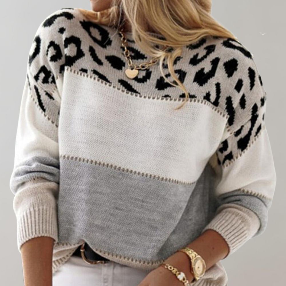Olivia&Grace | Charlene - Leopard Print Casual Sweater