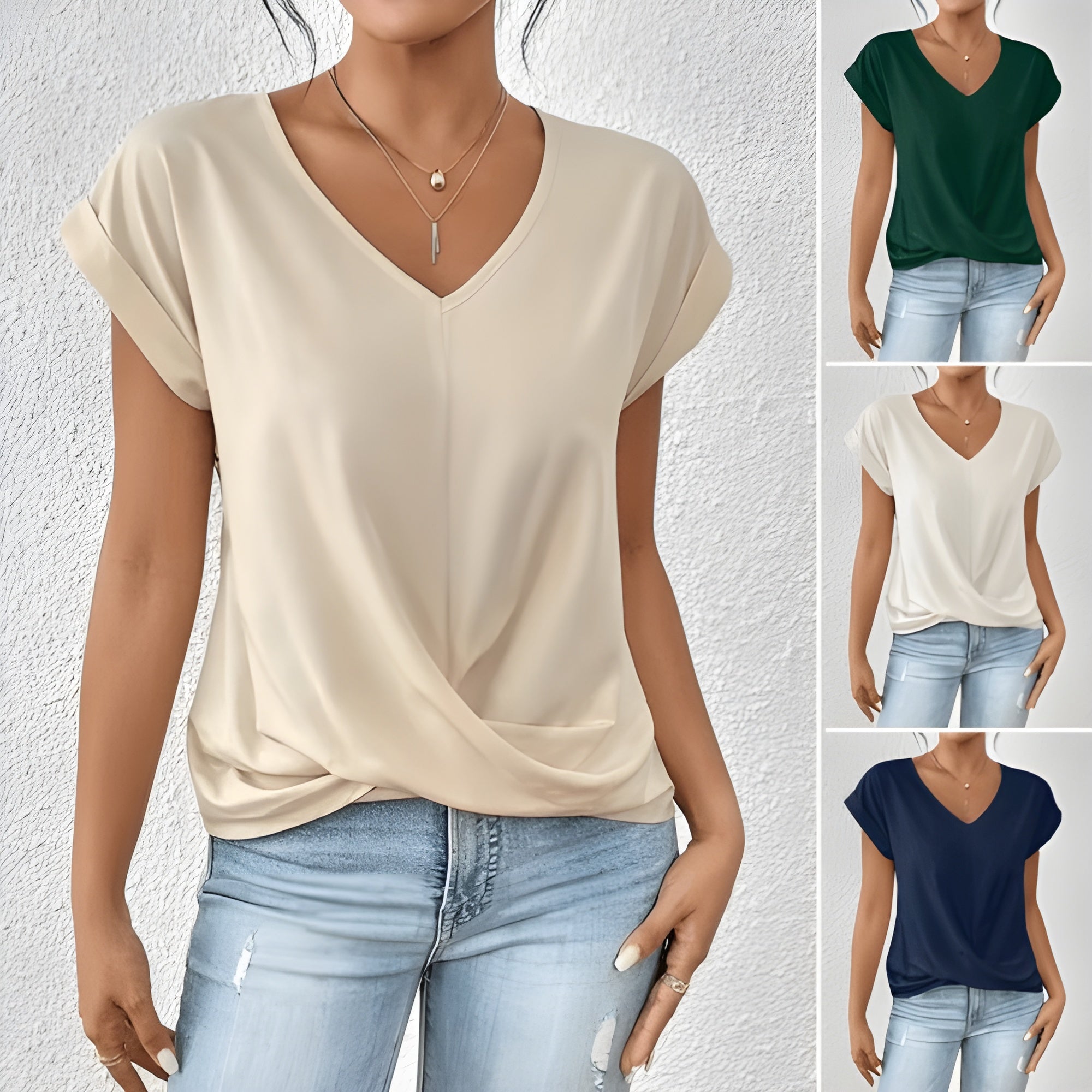 Olivia&Grace | Kathrina - Twist Front V-Neck Top
