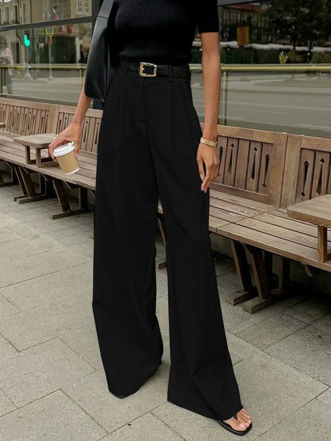 Vanesa® | High Waist Drape Casual Pants