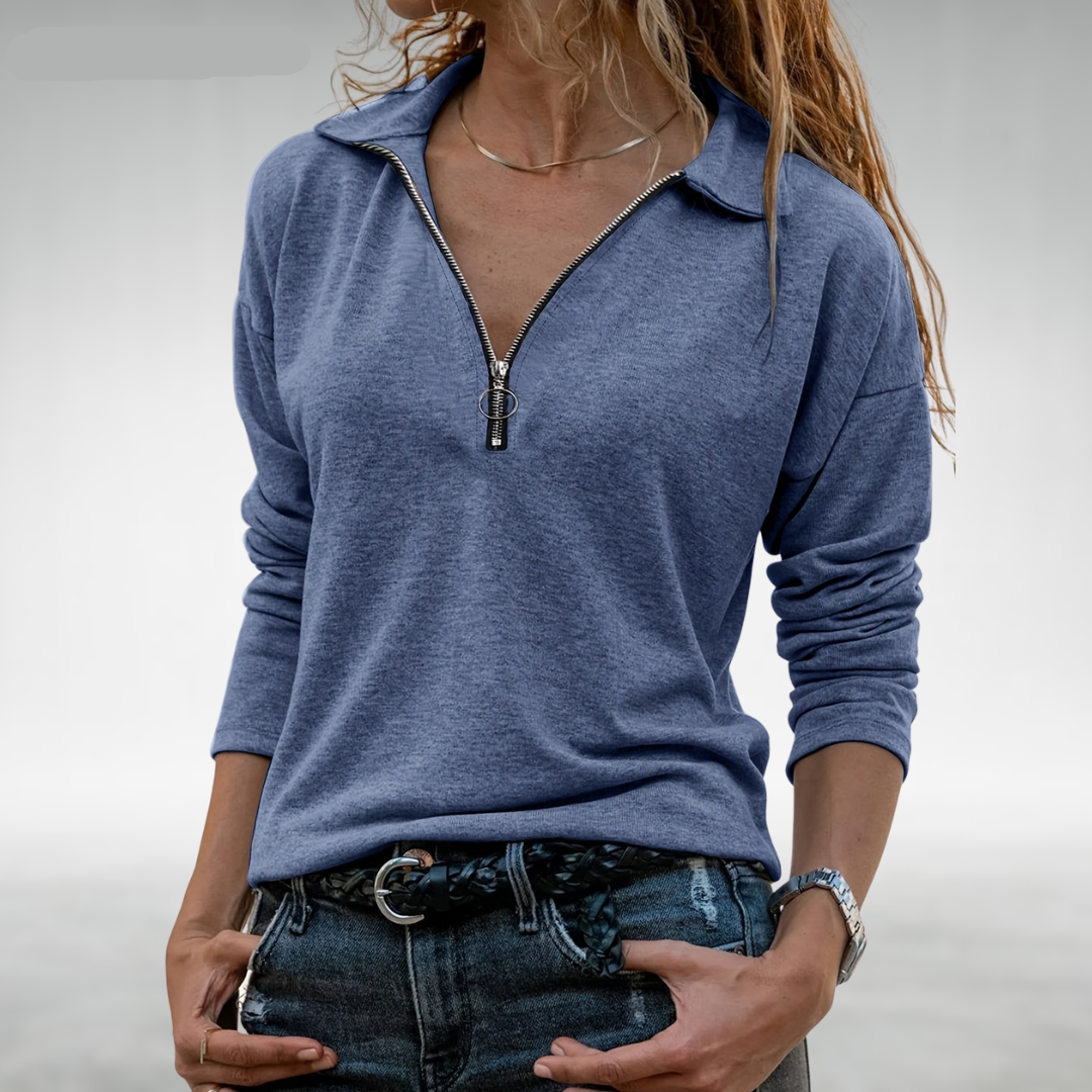 Olivia&Grace | Nadine - Women's Half-Zip Sweaters
