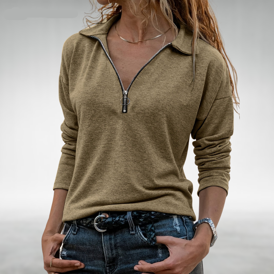 Olivia&Grace | Nadine - Women's Half-Zip Sweaters