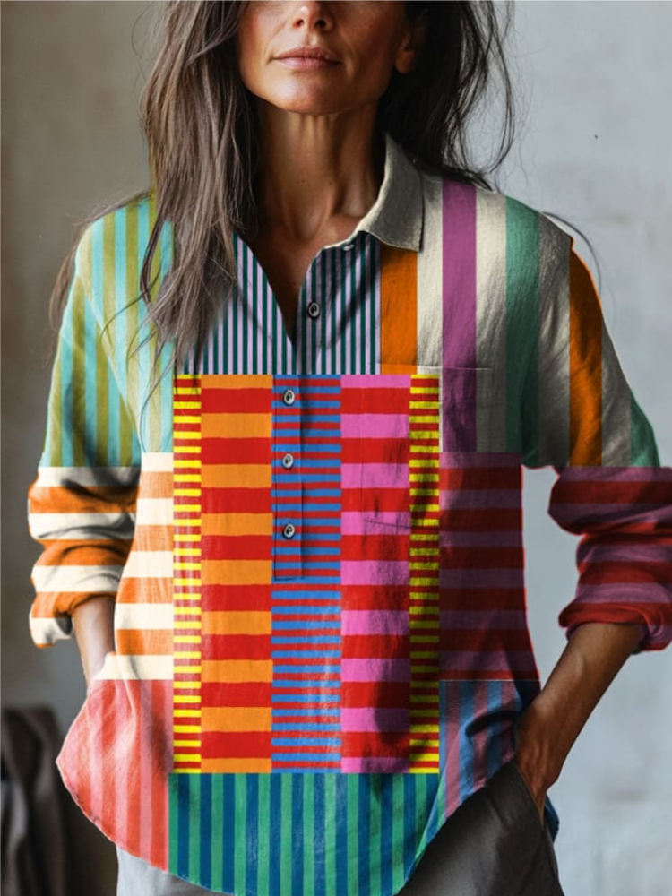 Luna™ - Striking Striped Blouse