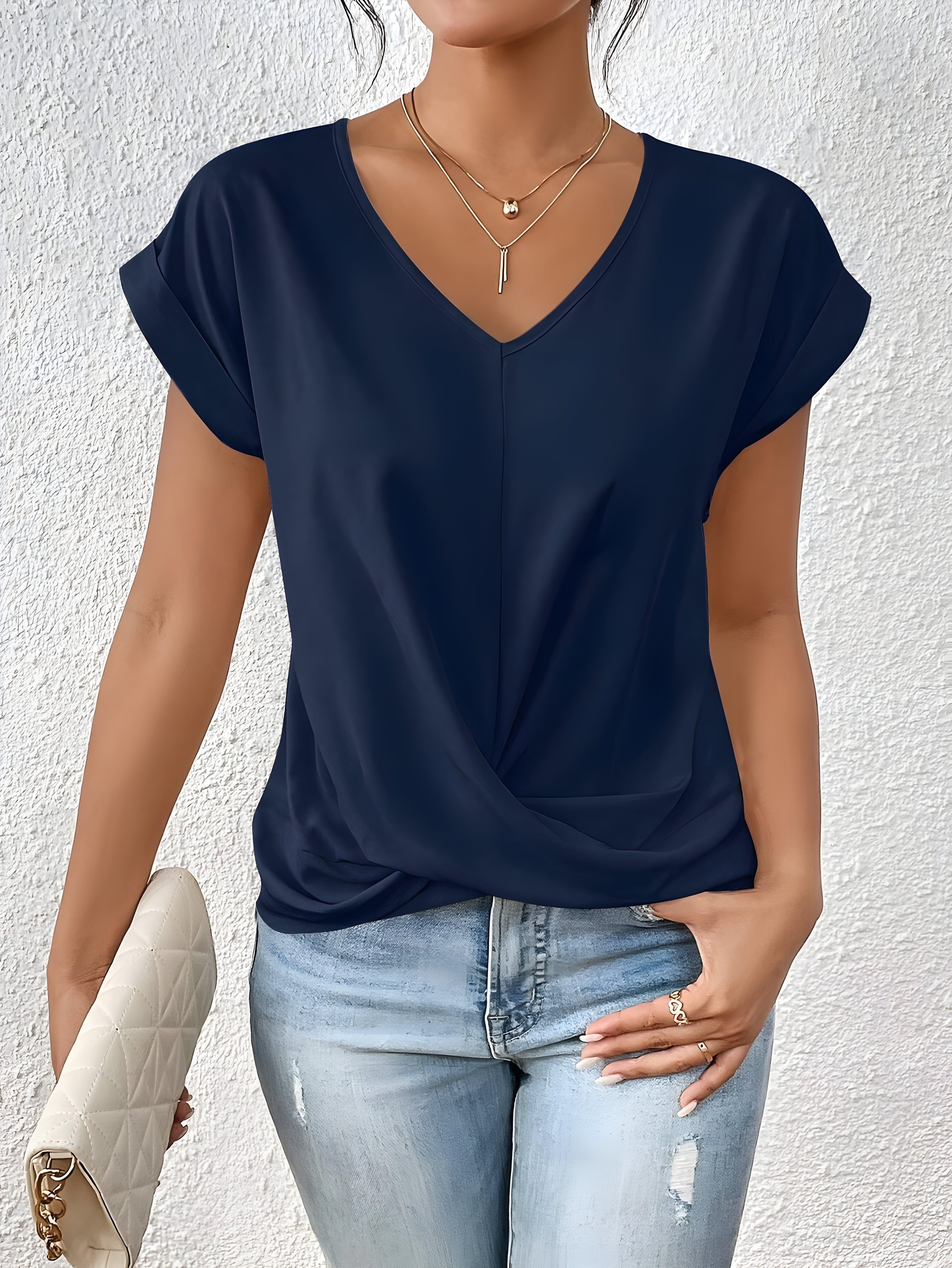 Olivia&Grace | Kathrina - Twist Front V-Neck Top