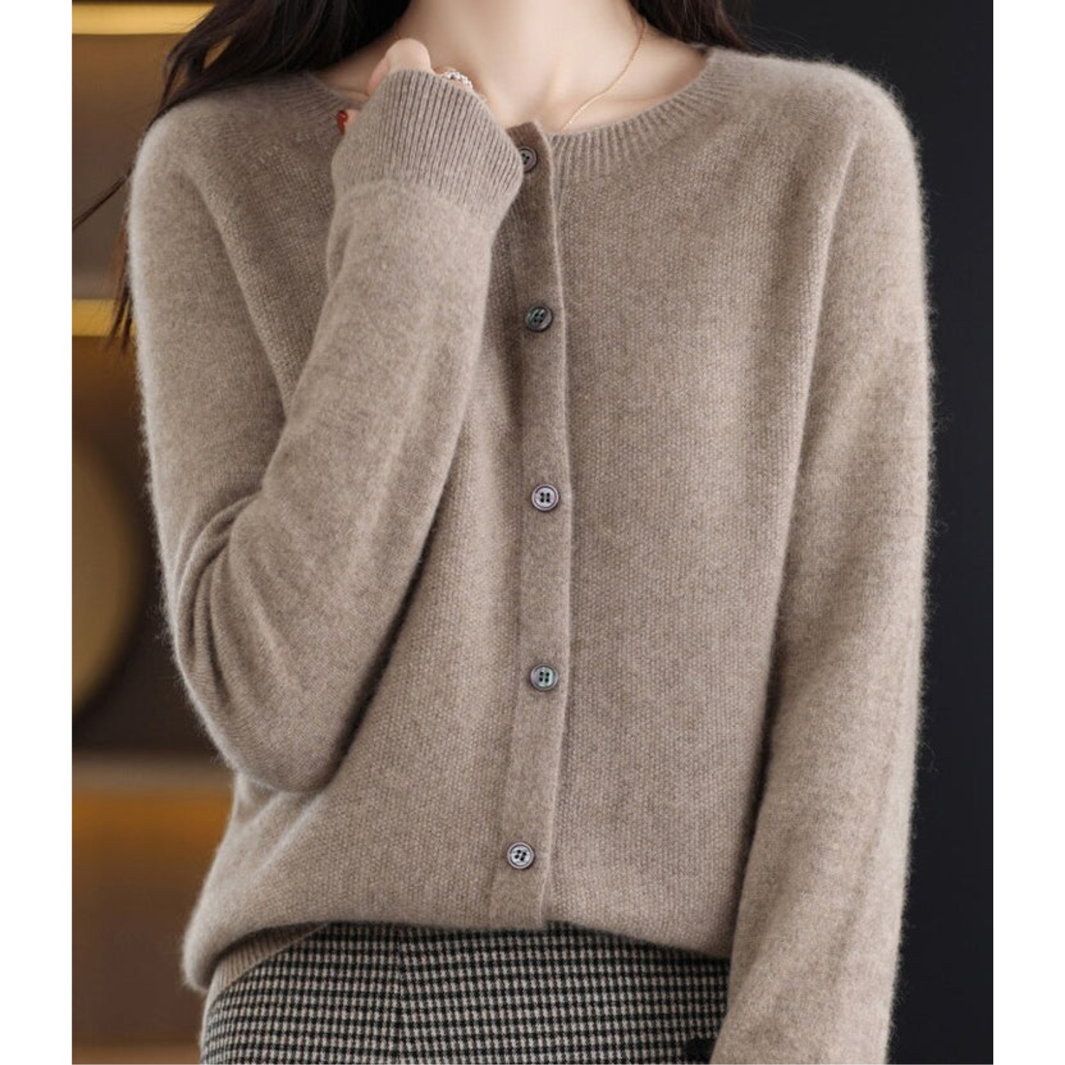 Anna | Pure Merino Wool Women's O-Neck Knitted Sweater