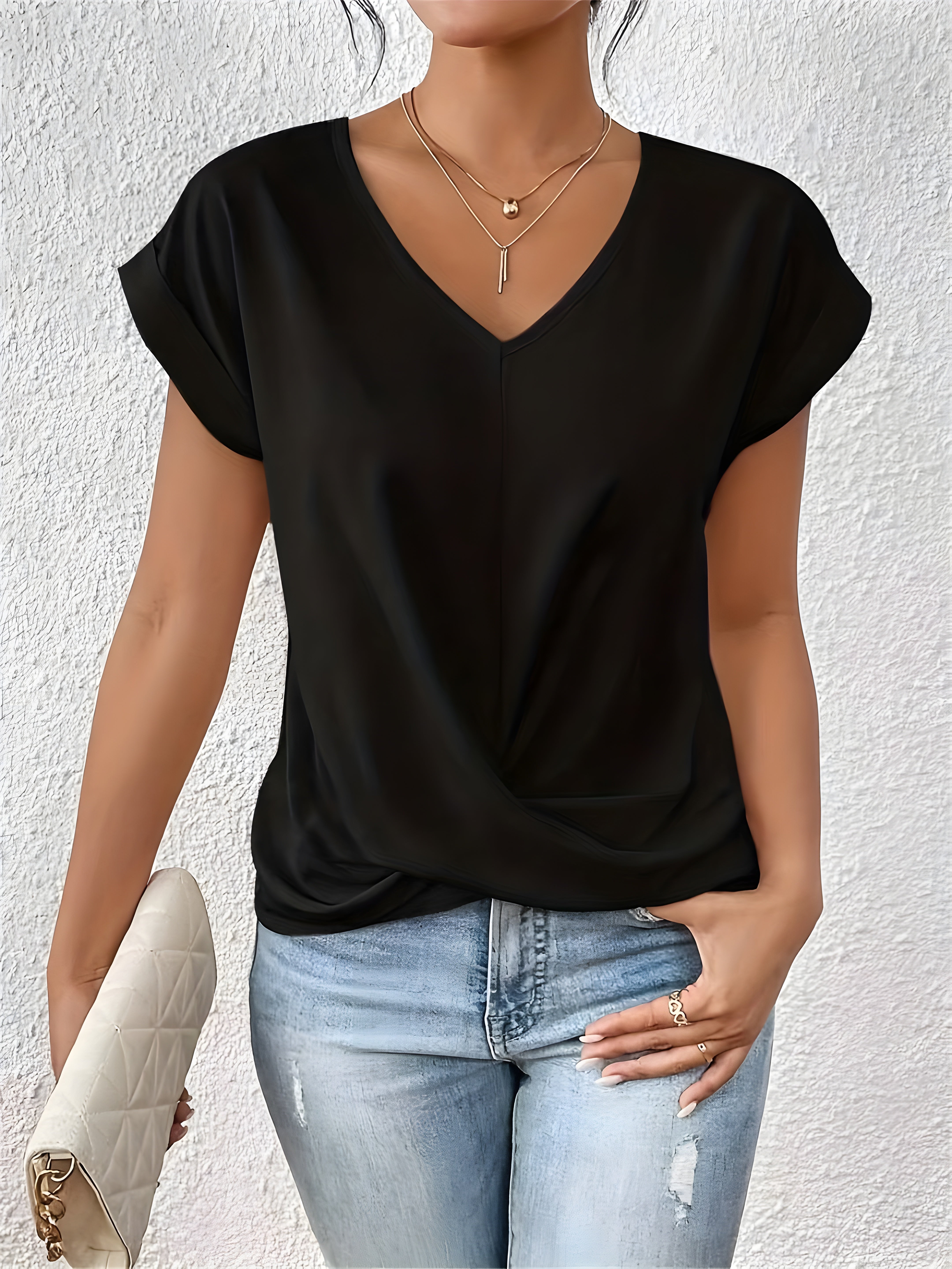Olivia&Grace |  Kathrina - Twist Front V-Neck Top