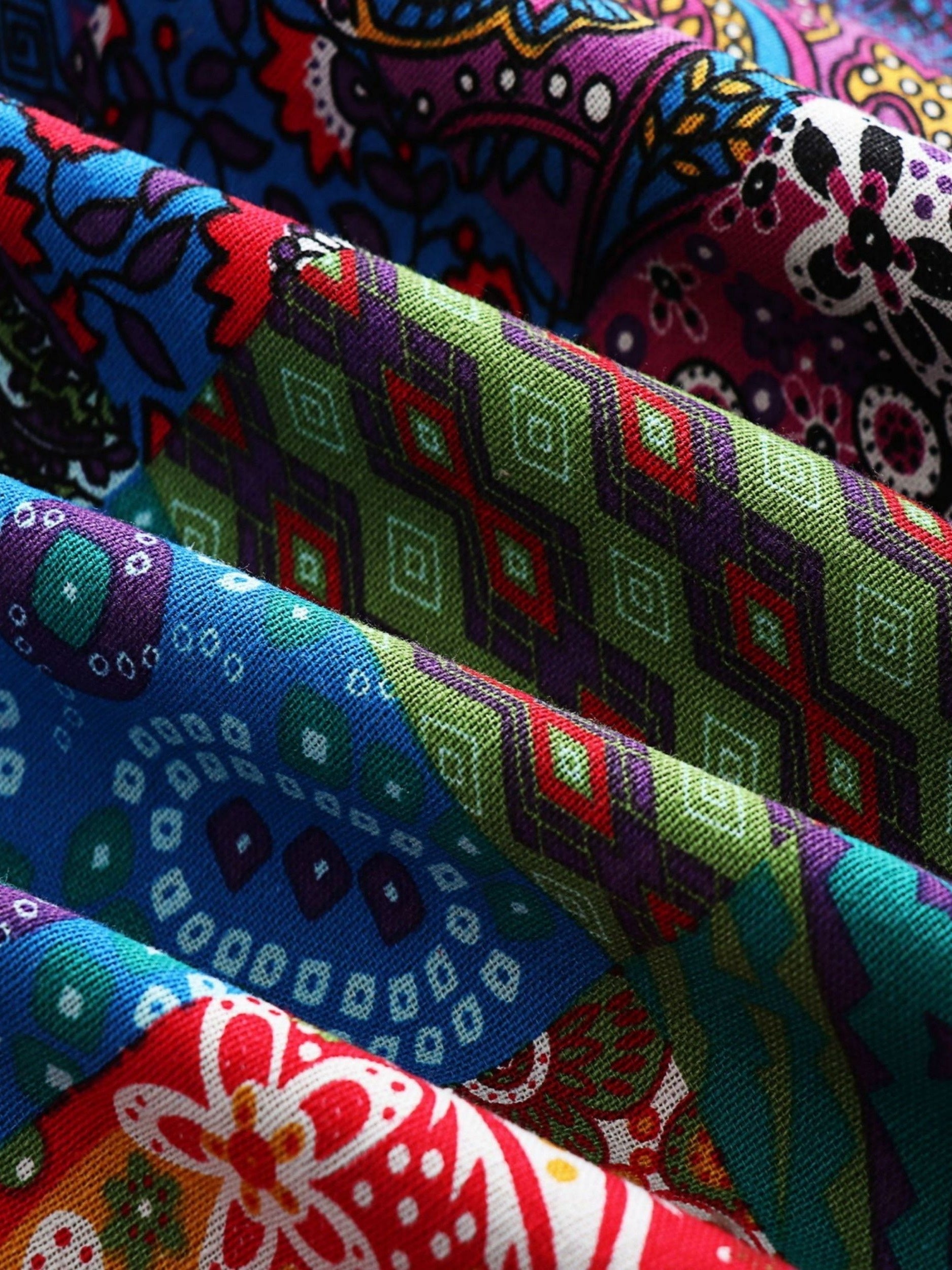 Olivia&Grace | Maribel - Patchwork Coat Boho Hooded Winter Jacket