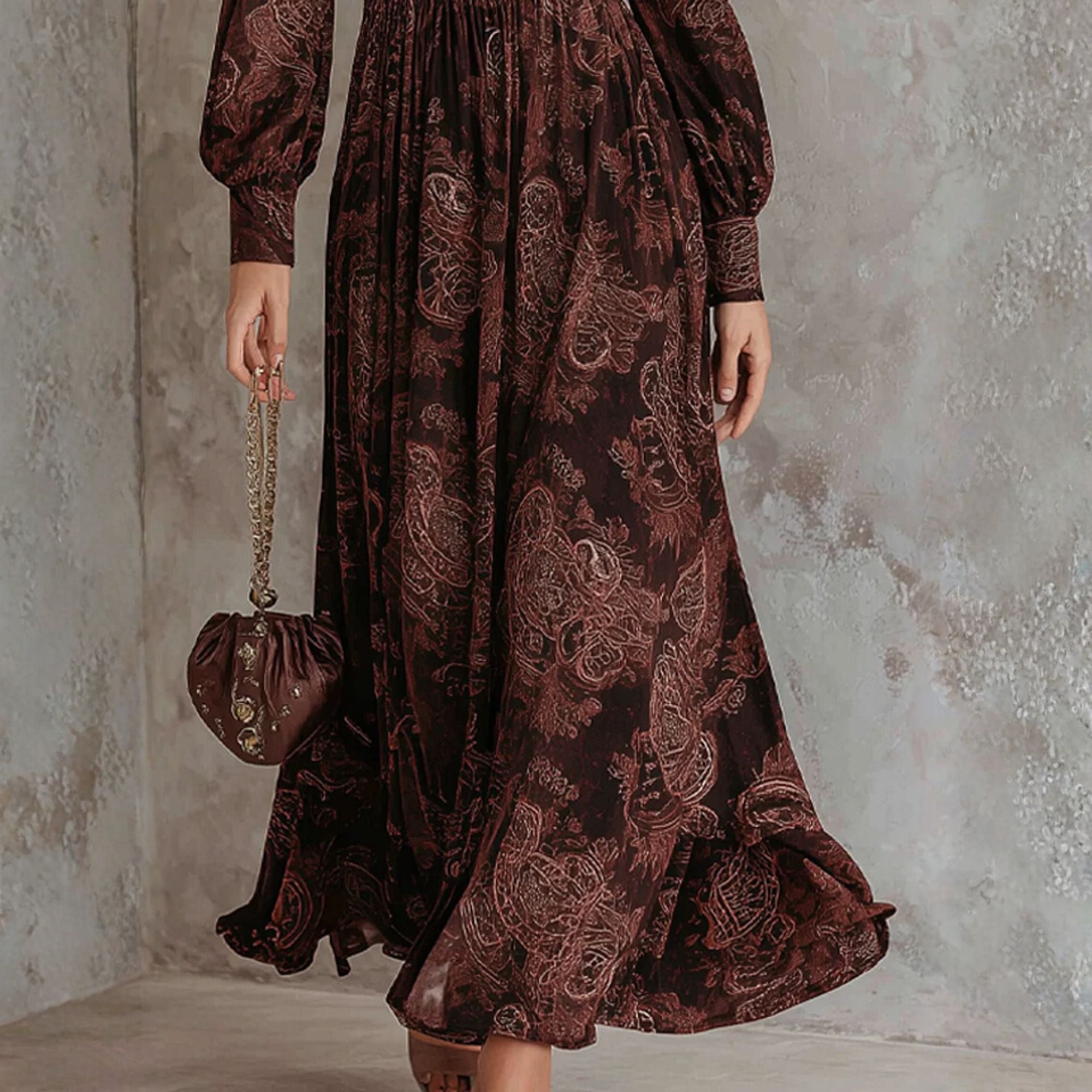 Olivia&Grace™ | Paisley Print Midi Dress