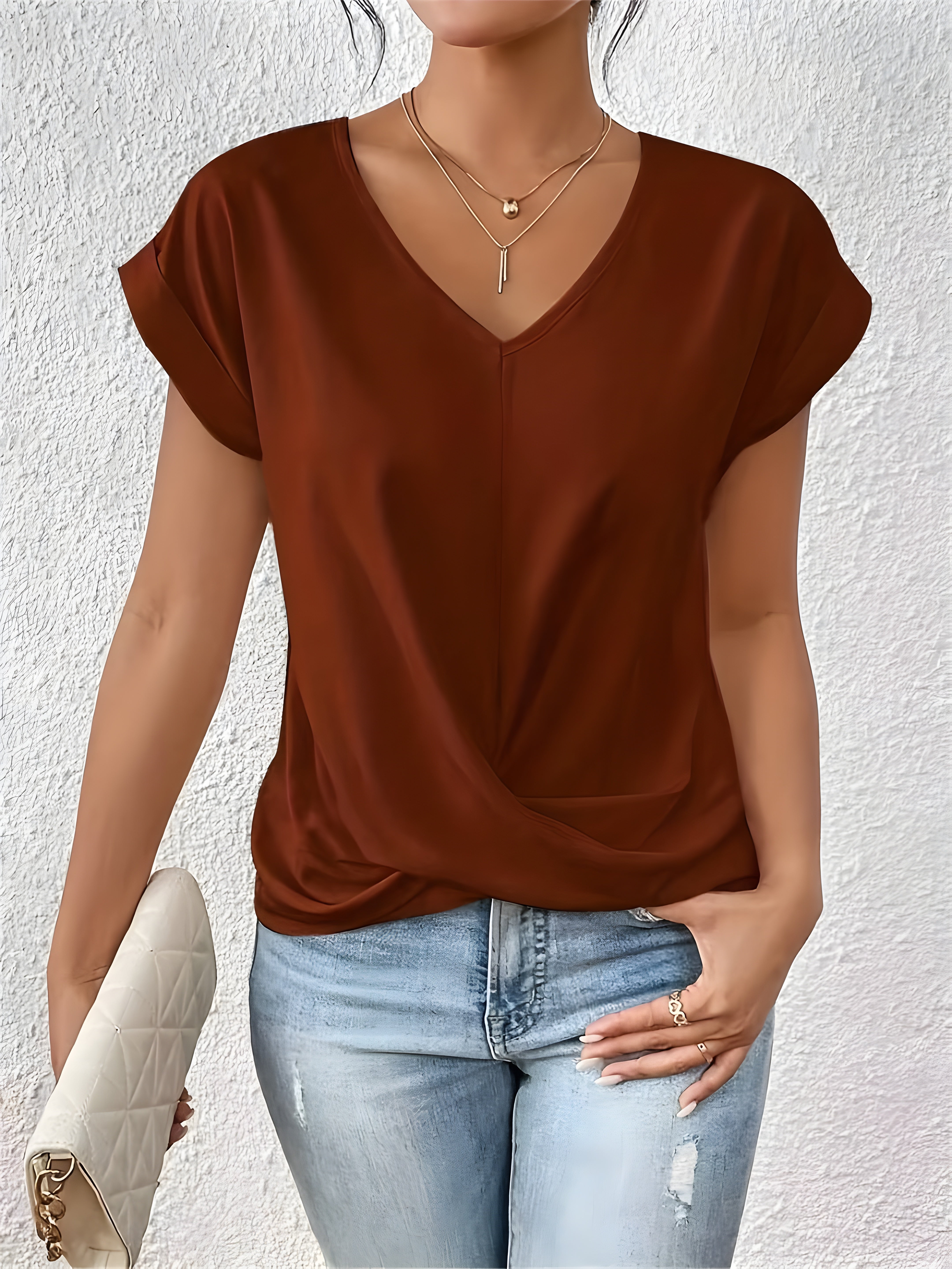 Olivia&Grace |  Kathrina - Twist Front V-Neck Top