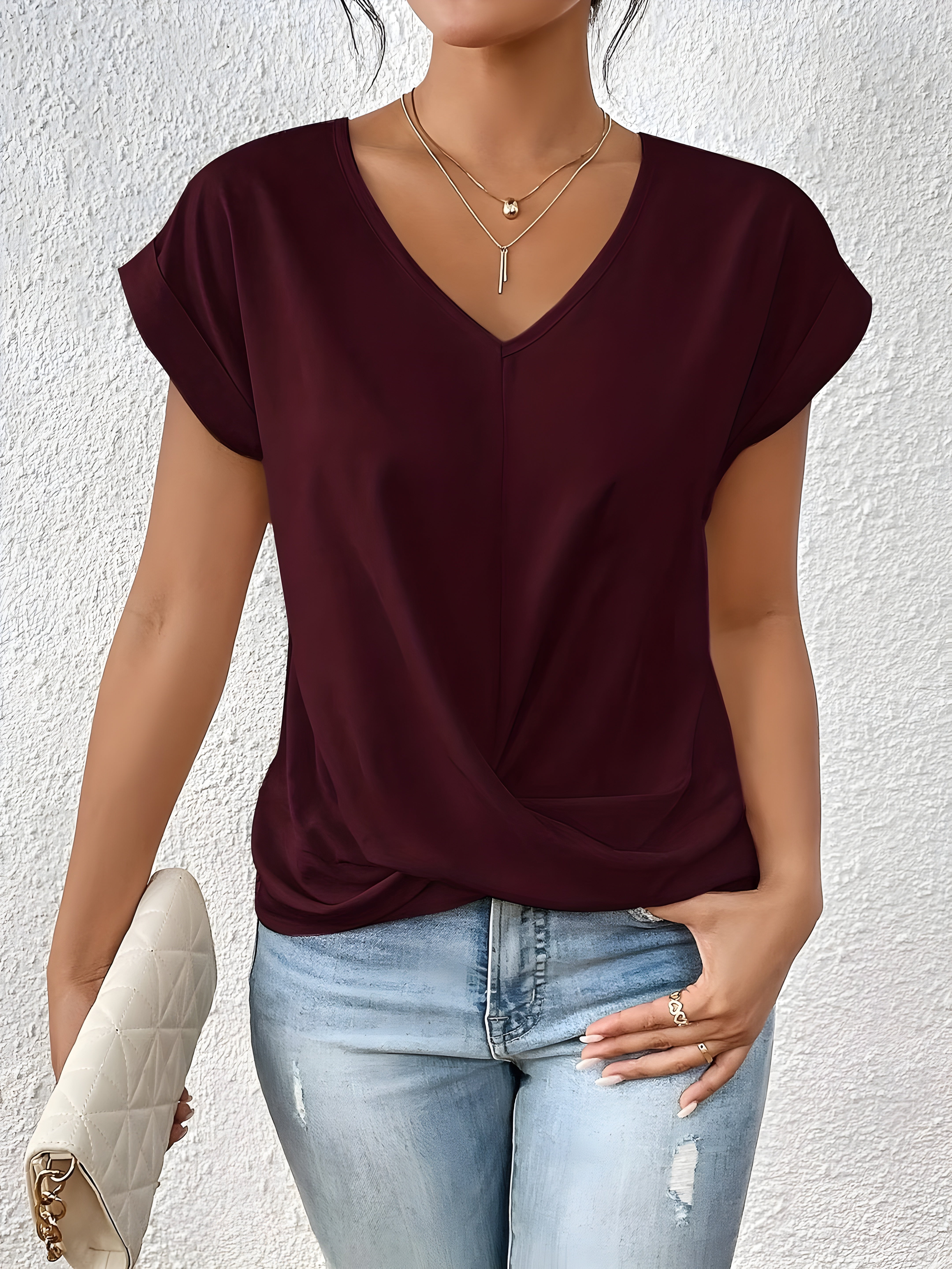 Olivia&Grace |  Kathrina - Twist Front V-Neck Top
