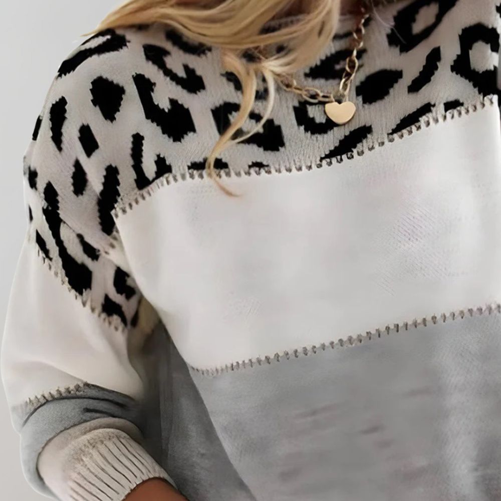 Olivia&Grace | Charlene  - Leopard Print Casual Sweater