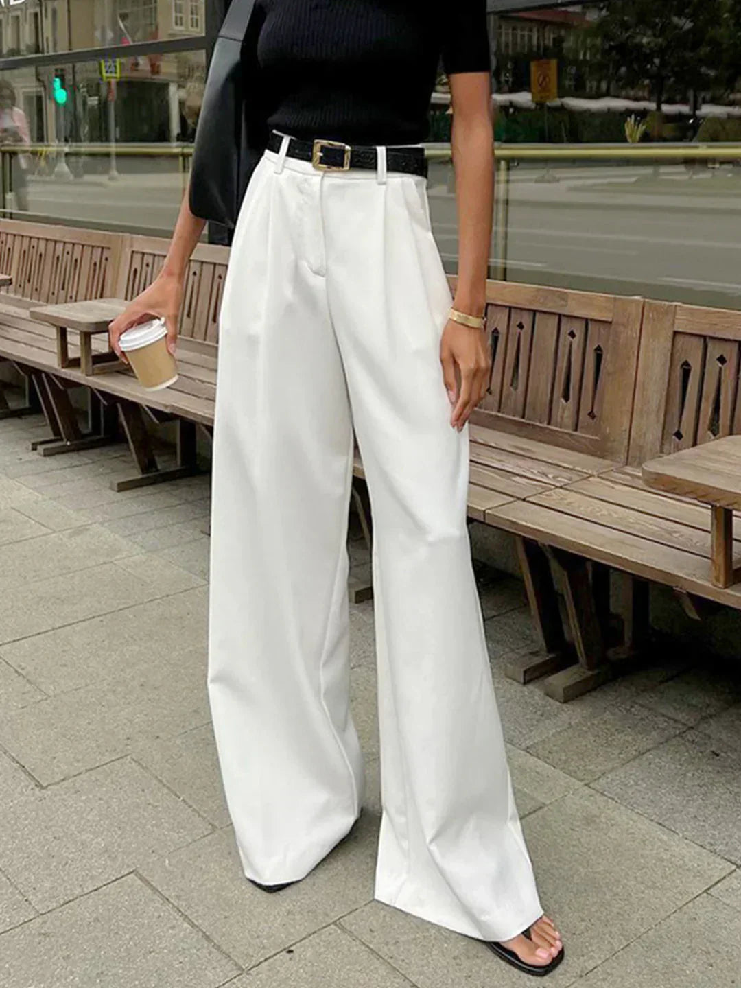 Vanesa® | High Waist Drape Casual Pants