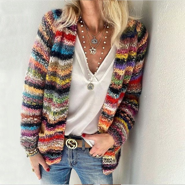 Olivia&Grace | Catherine - Cozy Multicolor Cardigan