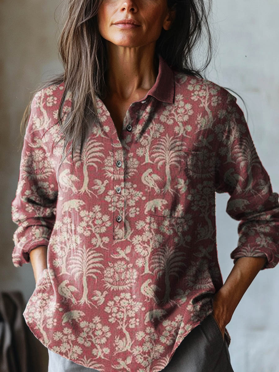 Emily™ - Retro Floral Blouse