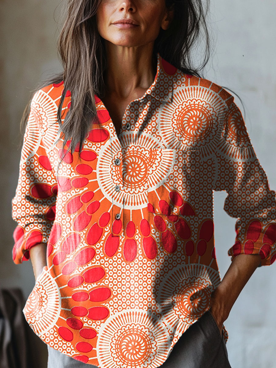 Ella™ - Radiant Sunburst Bloom Blouse